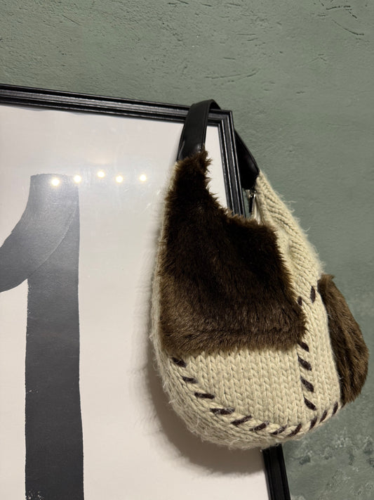 Borsa ‘Funny’ wool & eco fur