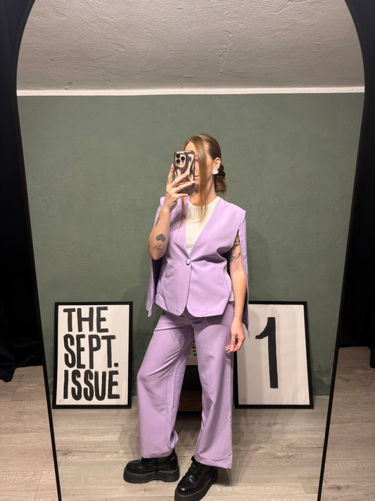 Tailleur blazer - pantalone lavanda Rinascimento