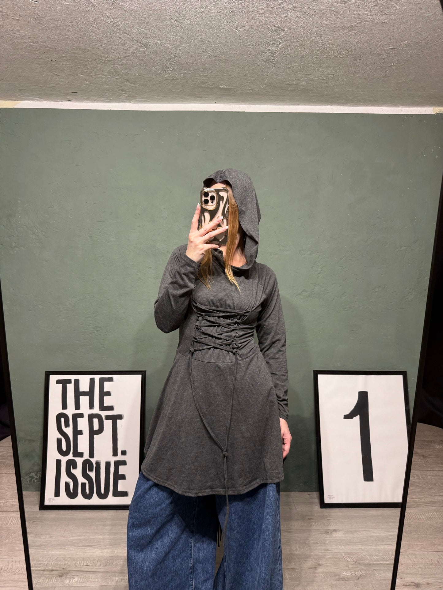 Maxi maglia - Abito cappuccio