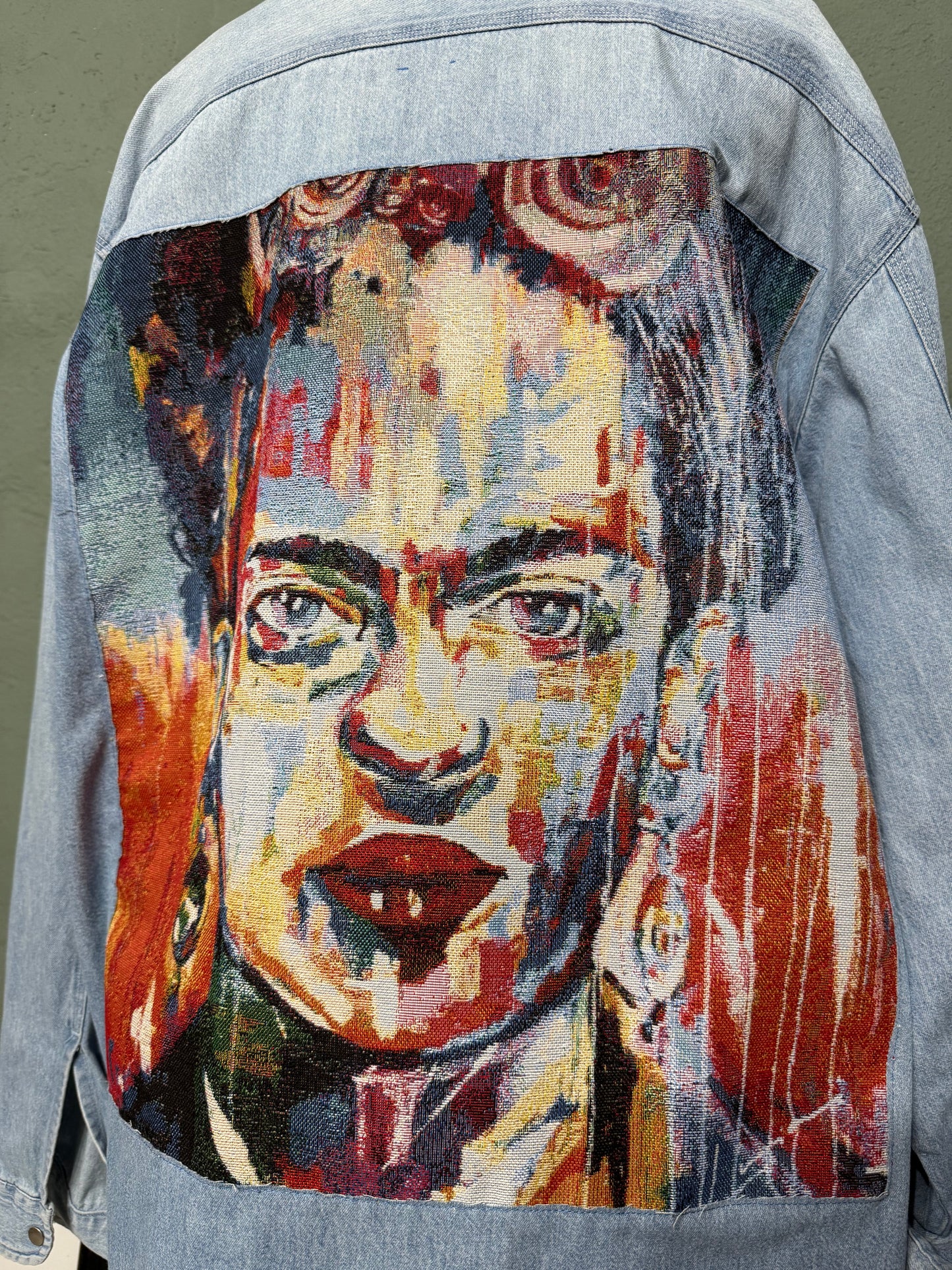 Maxi camicia denim handmade ‘Frida’ tg.L