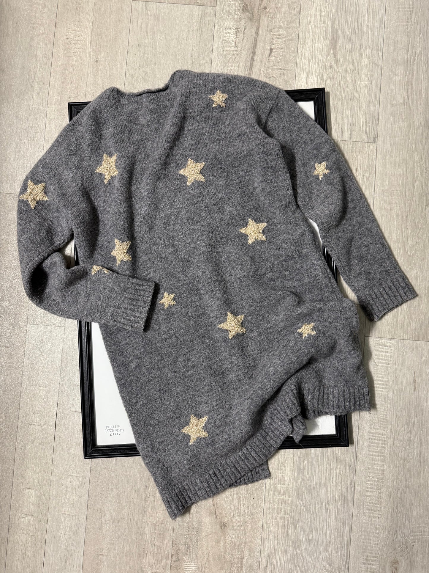 Cardigan lungo stelle