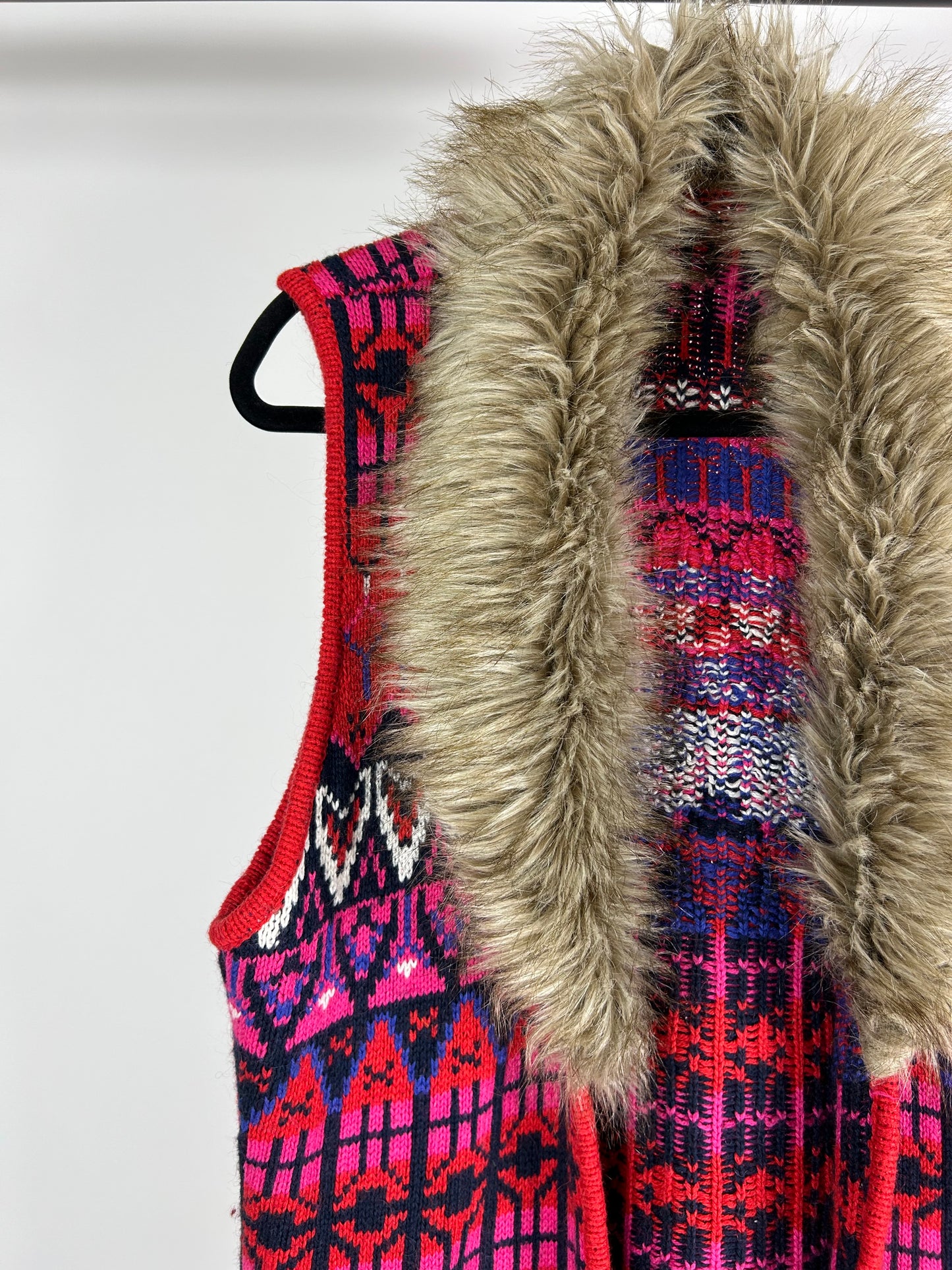 Gilet fantasia collo ecopelliccia tg.M