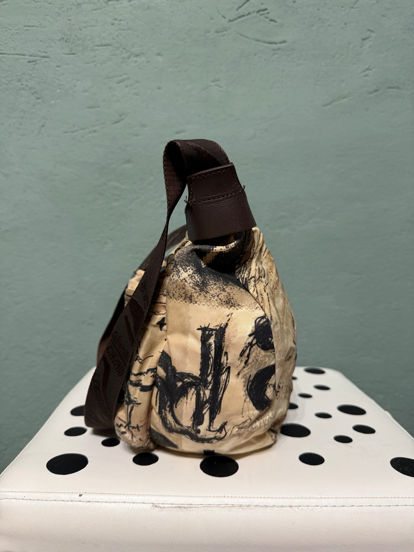 Borsa mezzaluna nylon Roberto Cavalli