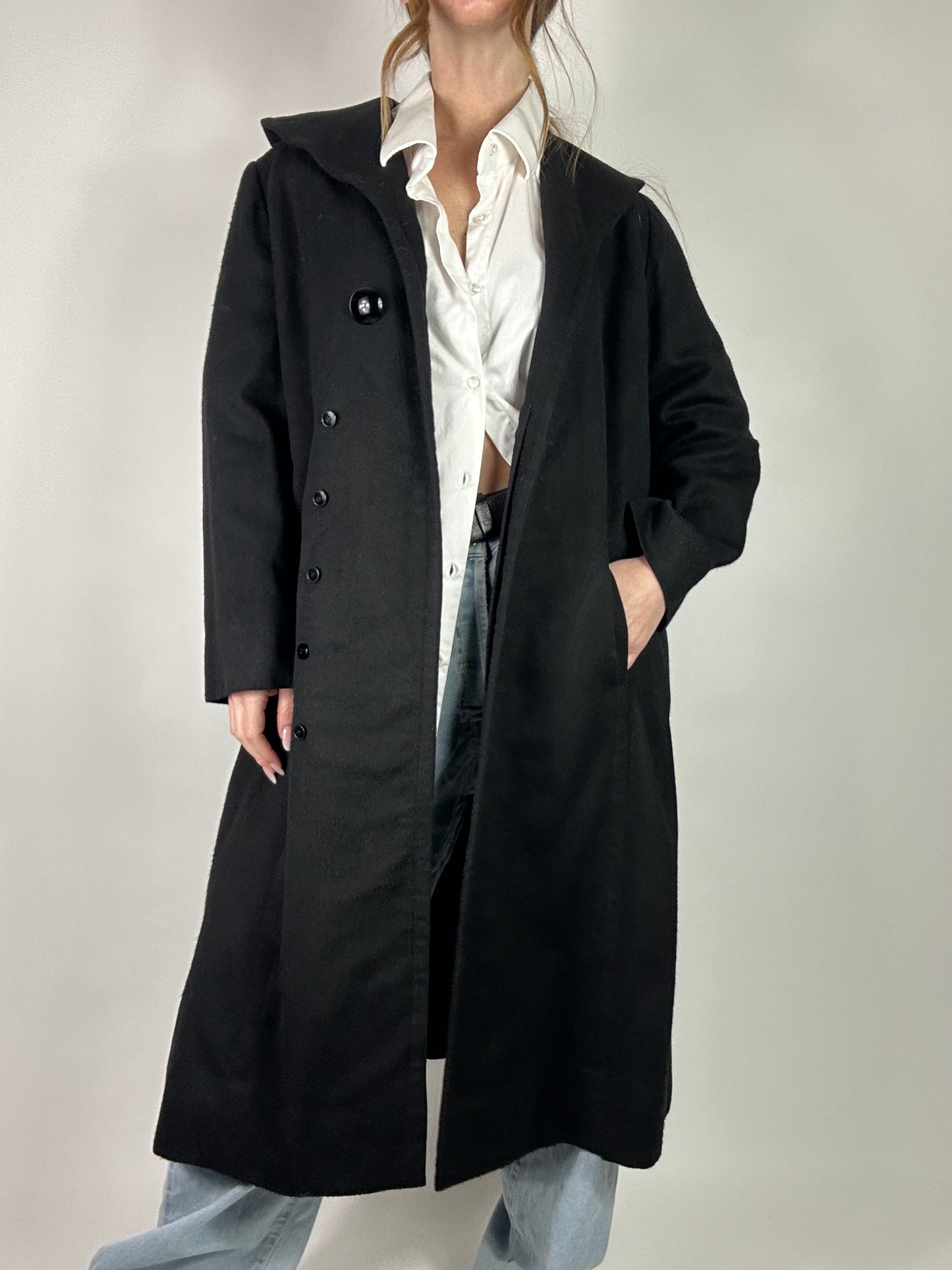 Cappotto monopetto nero tg.M