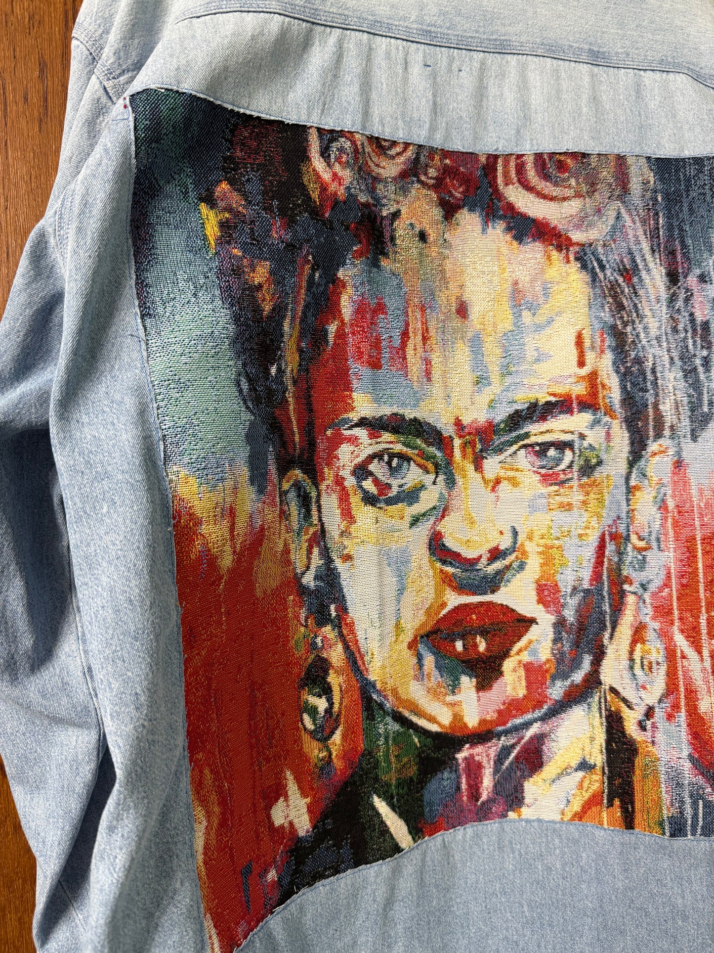 Maxi camicia denim handmade ‘Frida’ tg.L