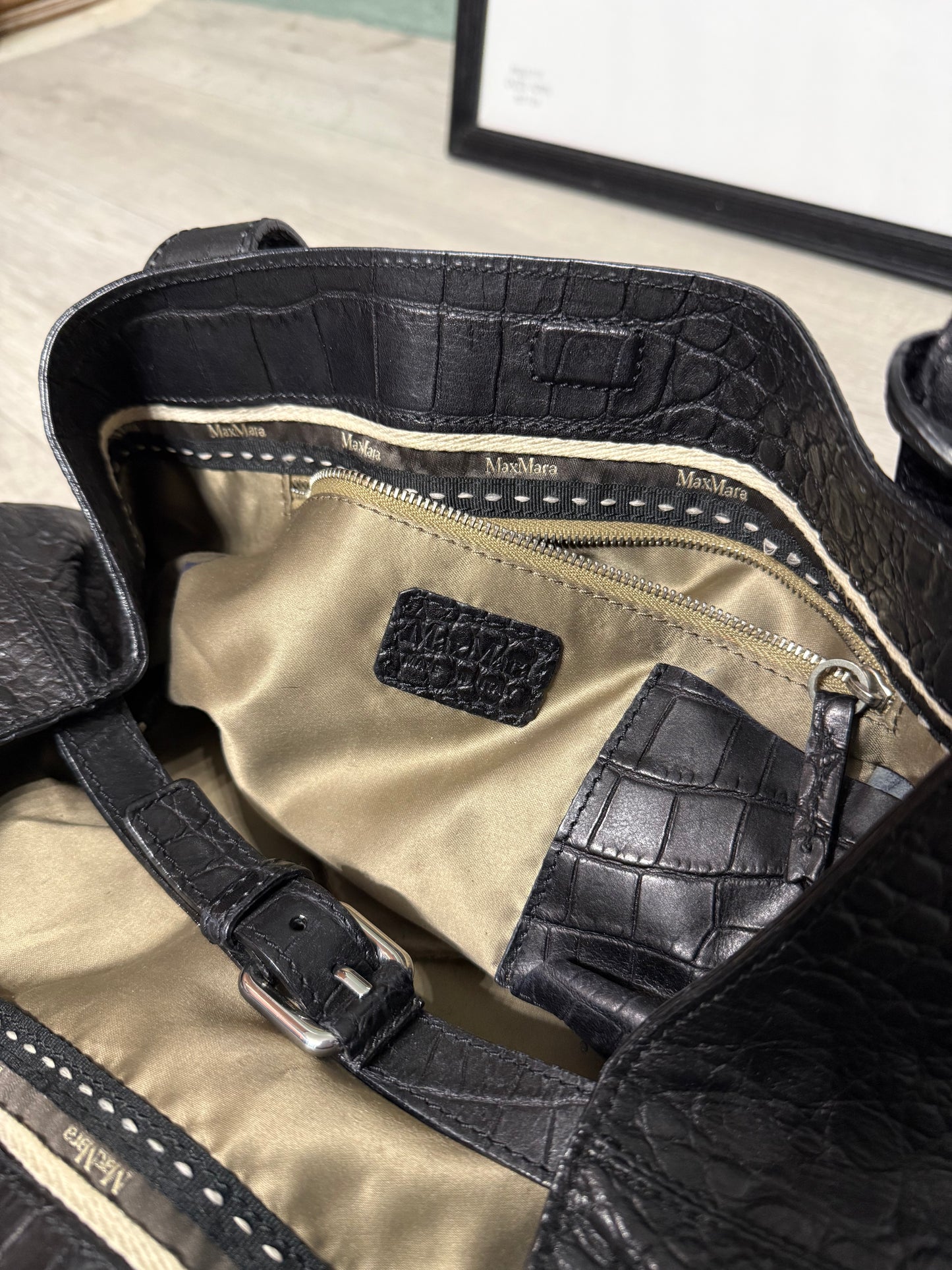 Borsa in pelle stampa cocco Max Mara