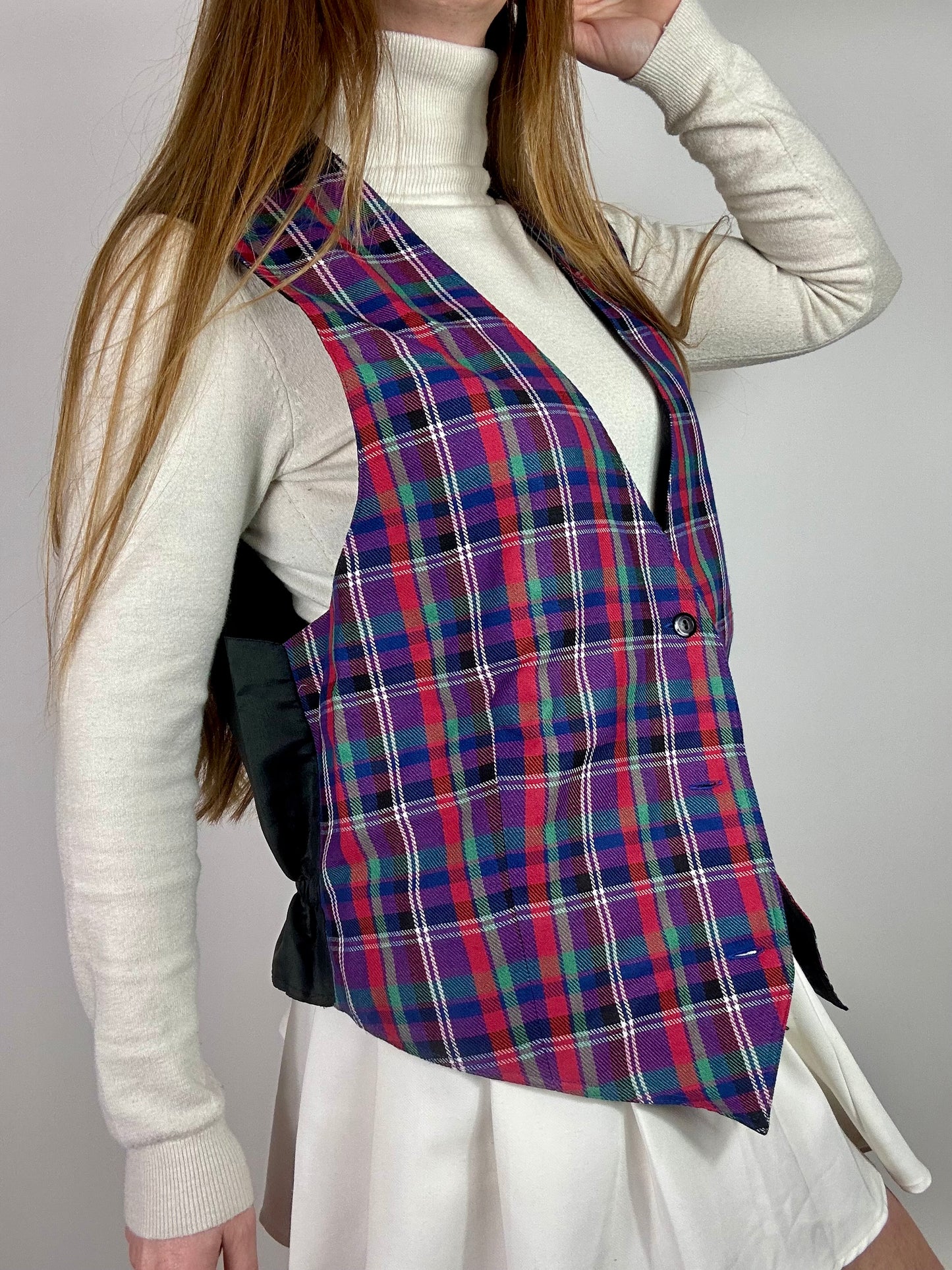 Panciotto vintage tartan tg.XL