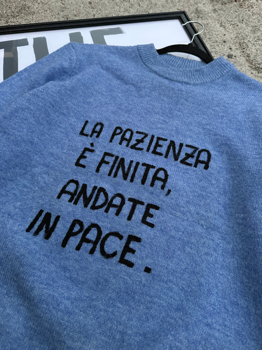 Maglioncino ‘Pazienza’ handmade