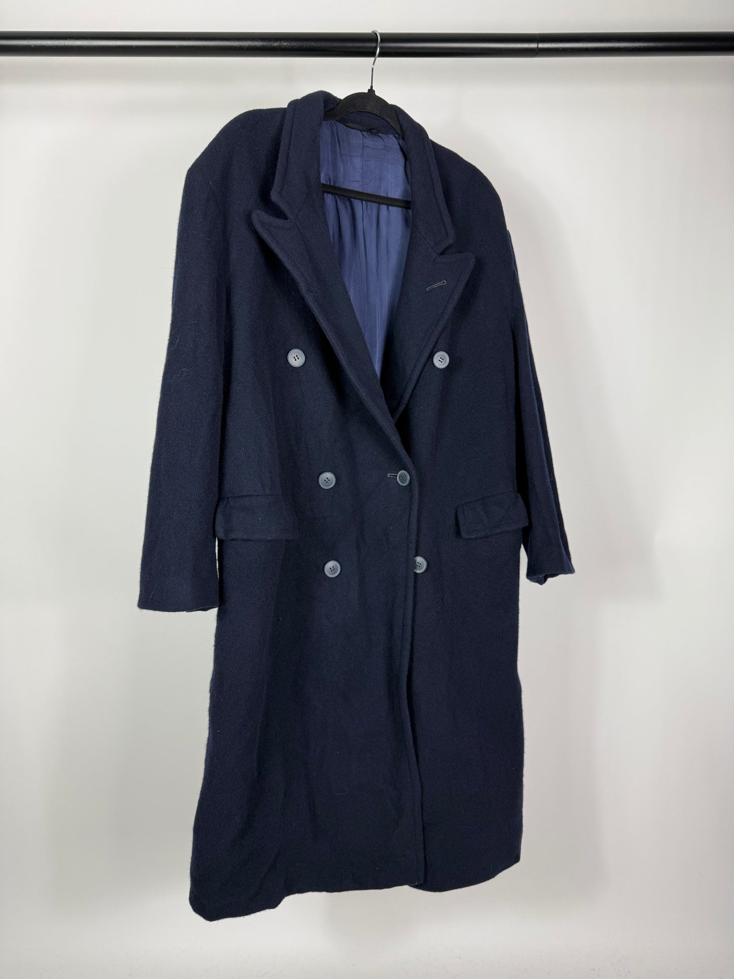 Cappotto doppiopetto blu navy tg.L
