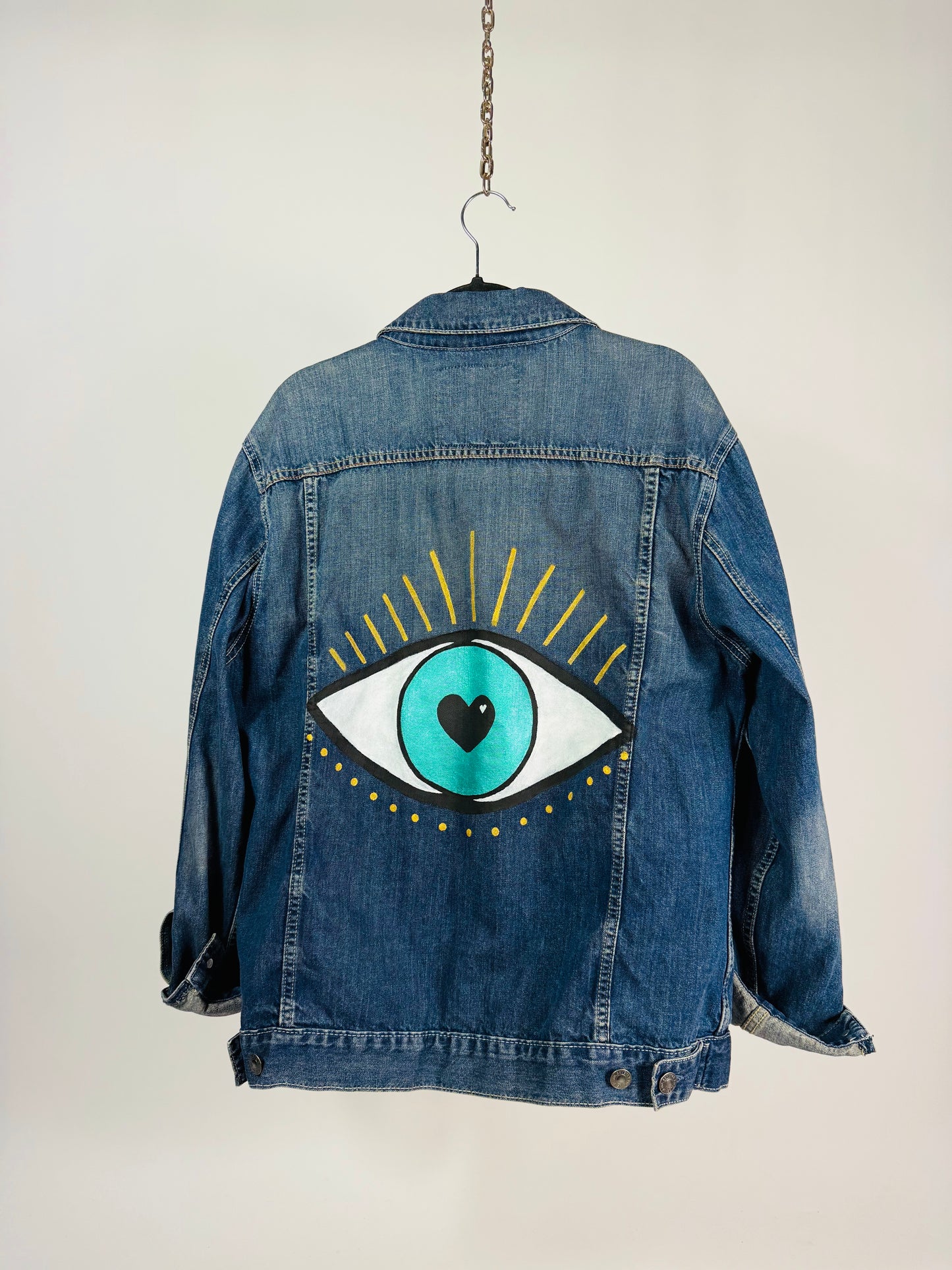 Giacca denim ‘HEART EYE’ tg.L/XL