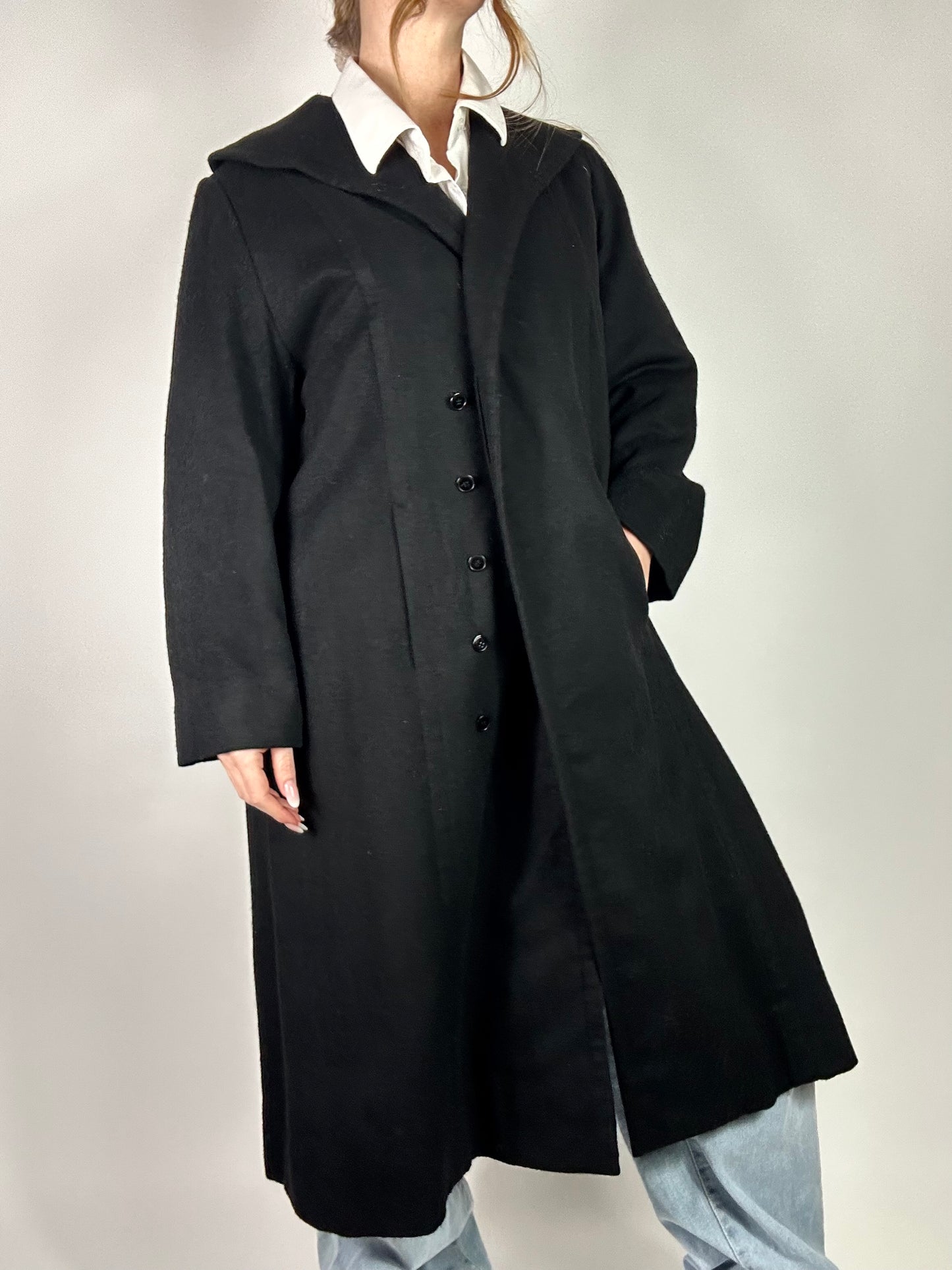 Cappotto monopetto nero tg.M