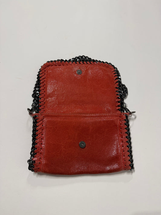 Pochette stella ciliegia in pelle