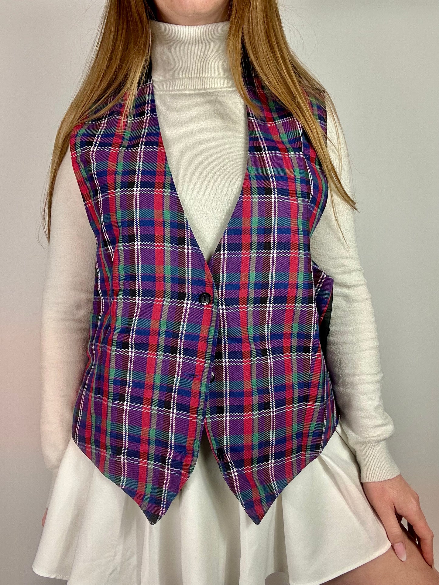 Panciotto vintage tartan tg.XL