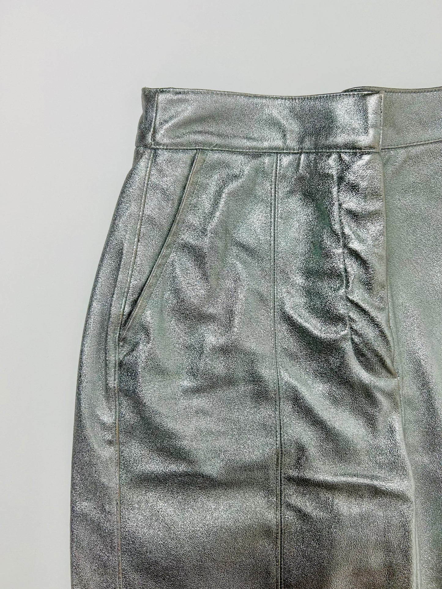 Pantalone cropped laminato Bershka tg.XS