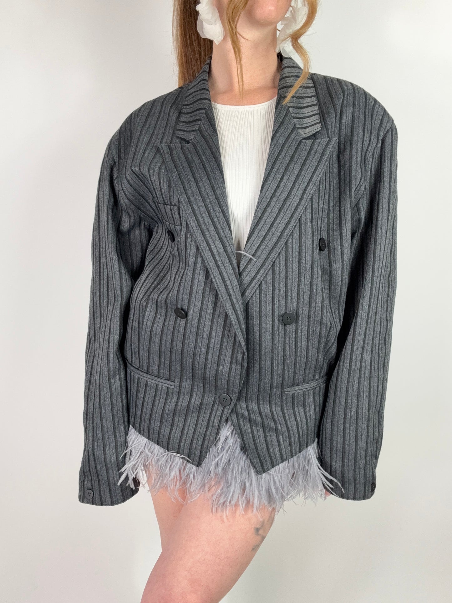 Blazer vintage gessato tg. L