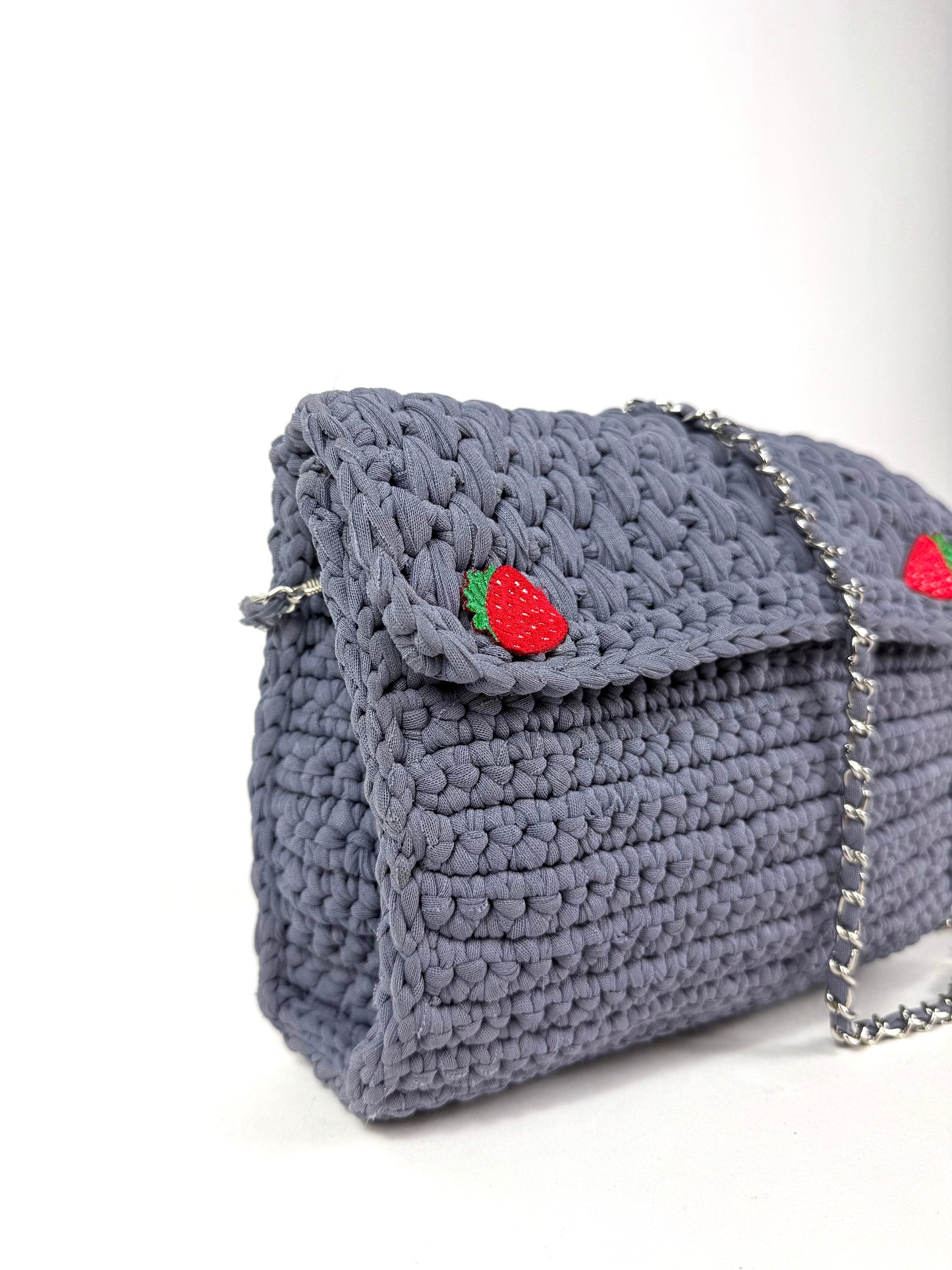 Pochette lavanda con tracolla uncinetto 🍓