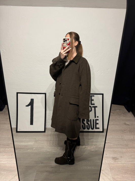 Cappotto monopetto Brooksfield cachi