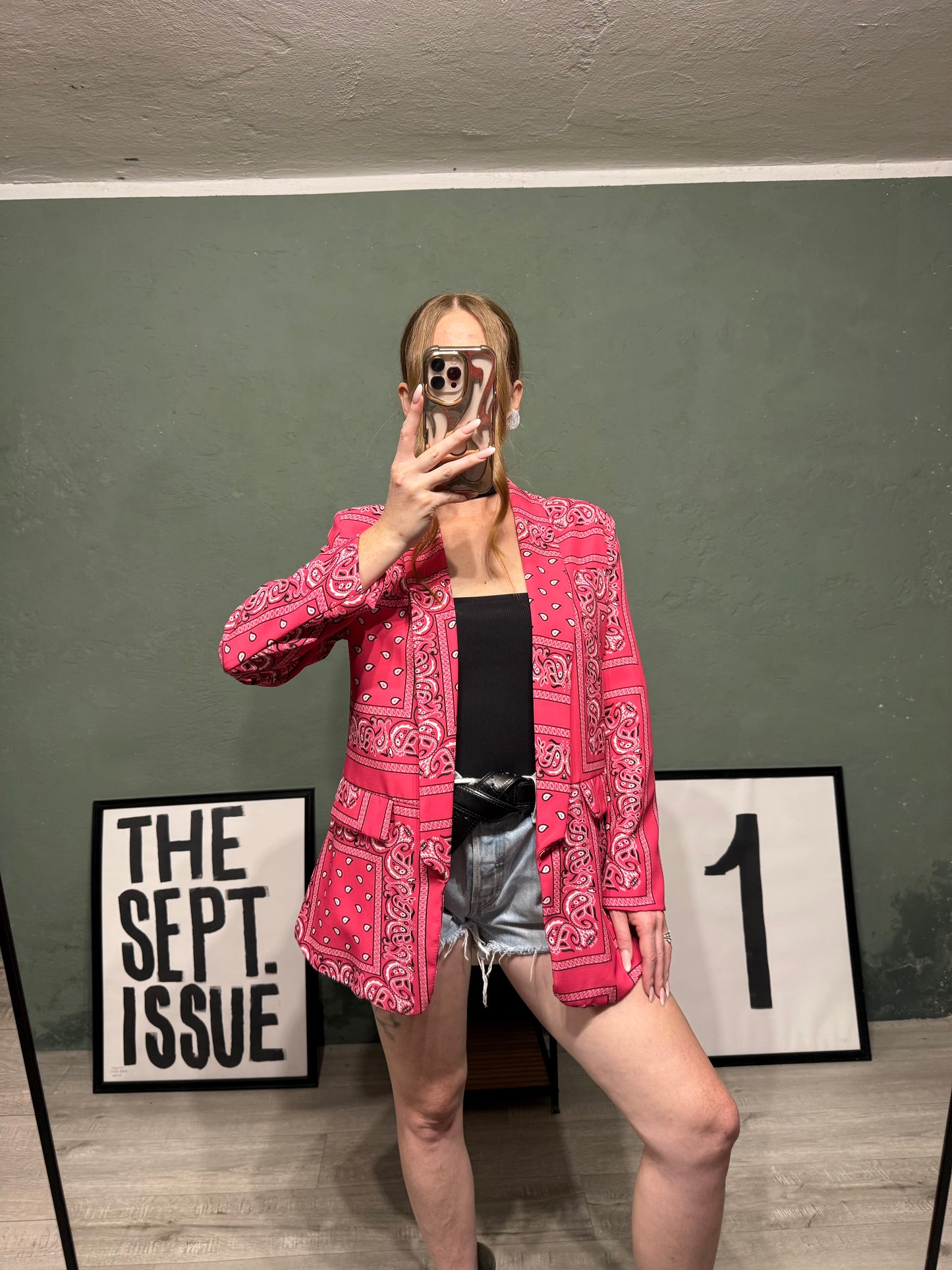 Blazer fantasia paisley fucsia