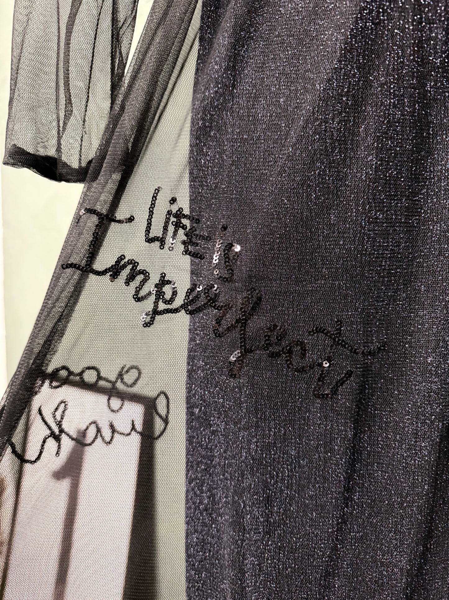 Abito lungo !M?PERFECT lurex e scritte