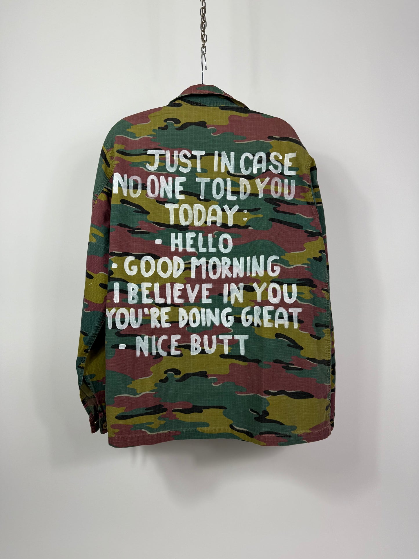 Giacca militare scritta tg.M/L