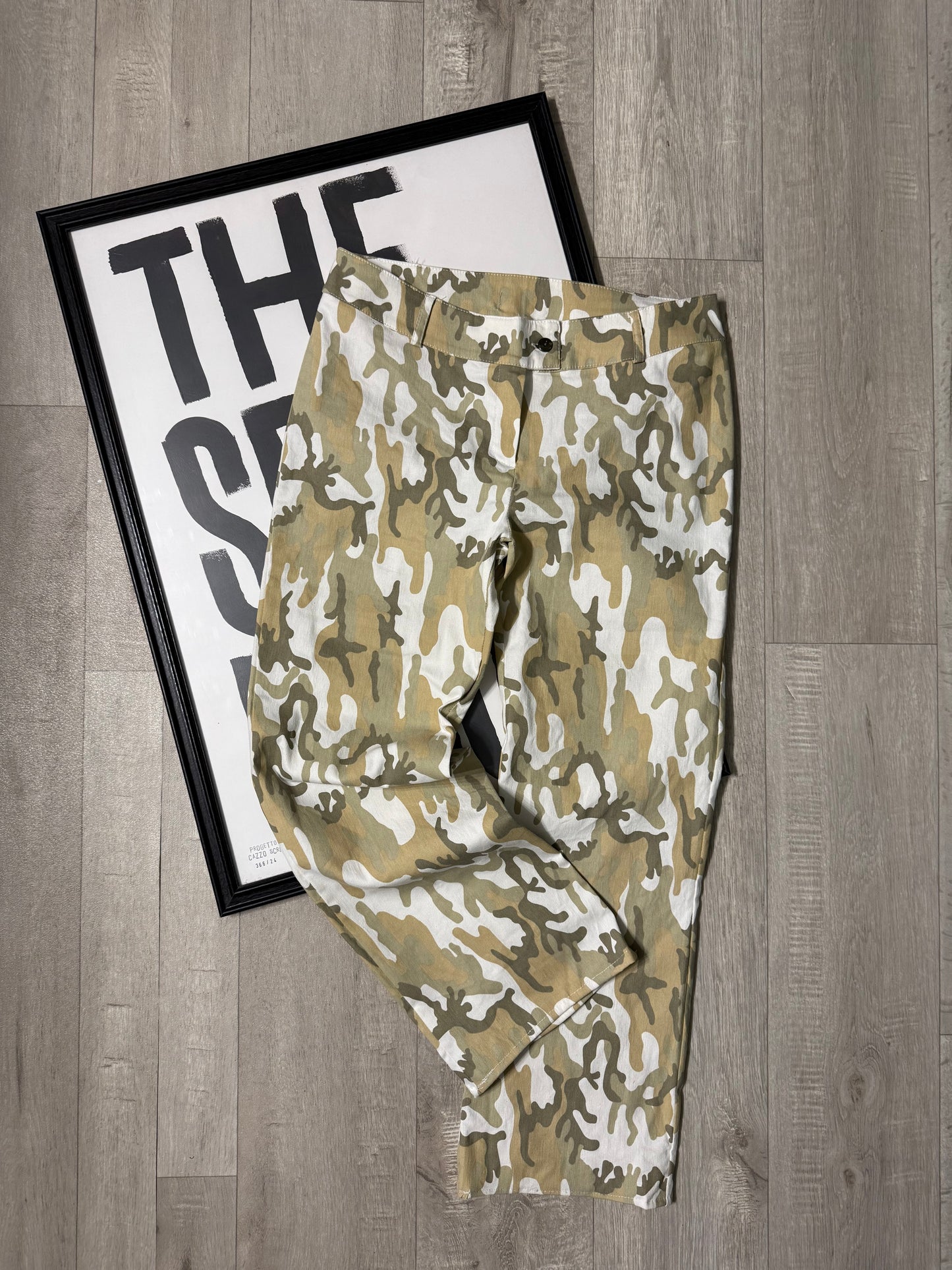 Pantalone camouflage elasticizzato