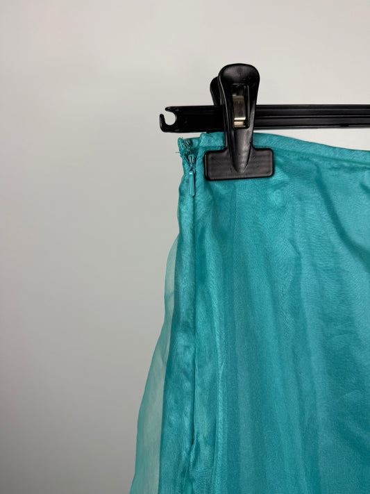 Maxi gonna tulle turchese tg.XS