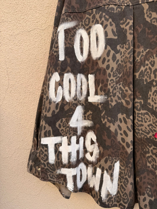 Giacca denim maculata ‘Too cool’