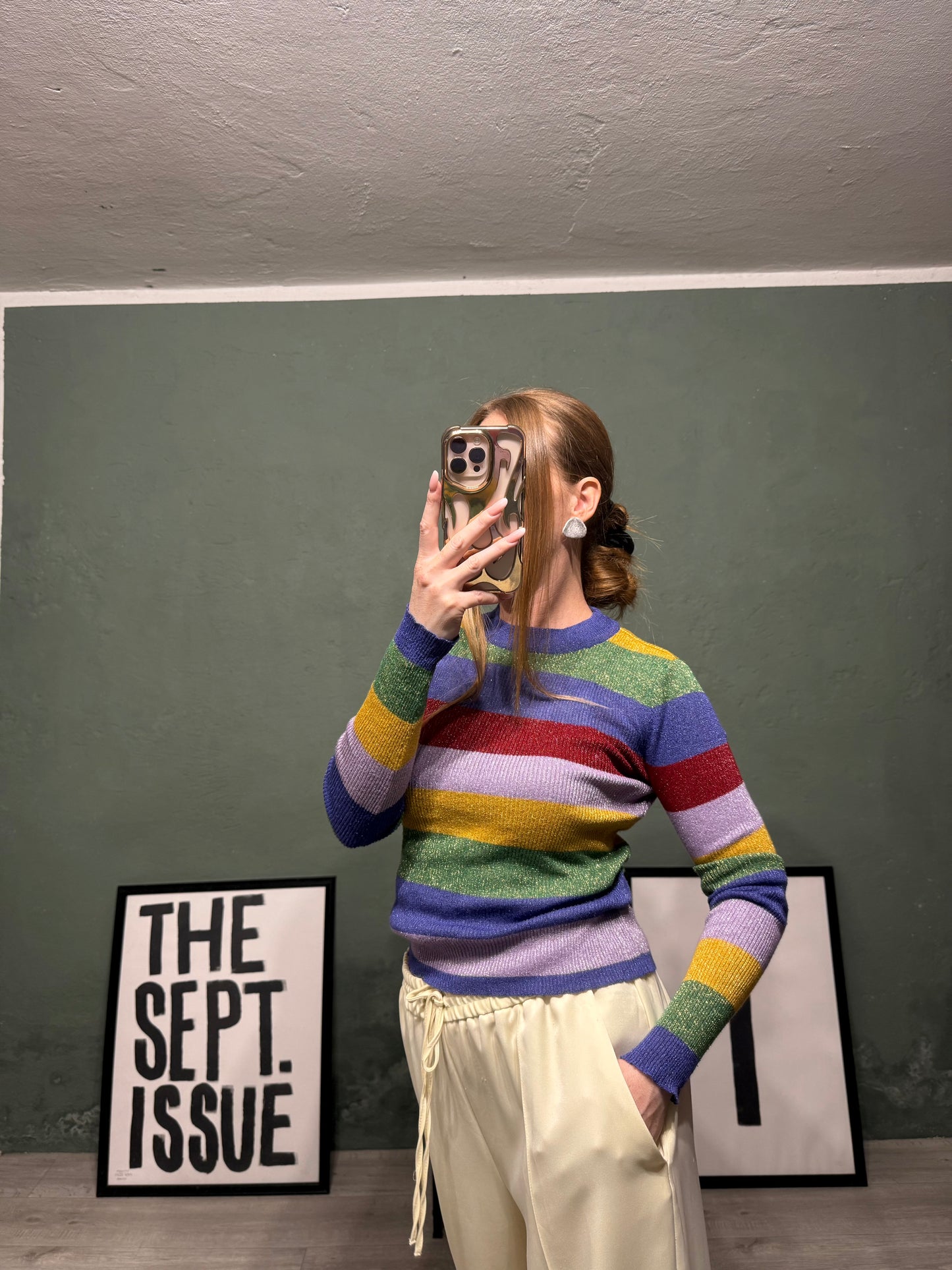 Maglia righe multicolor