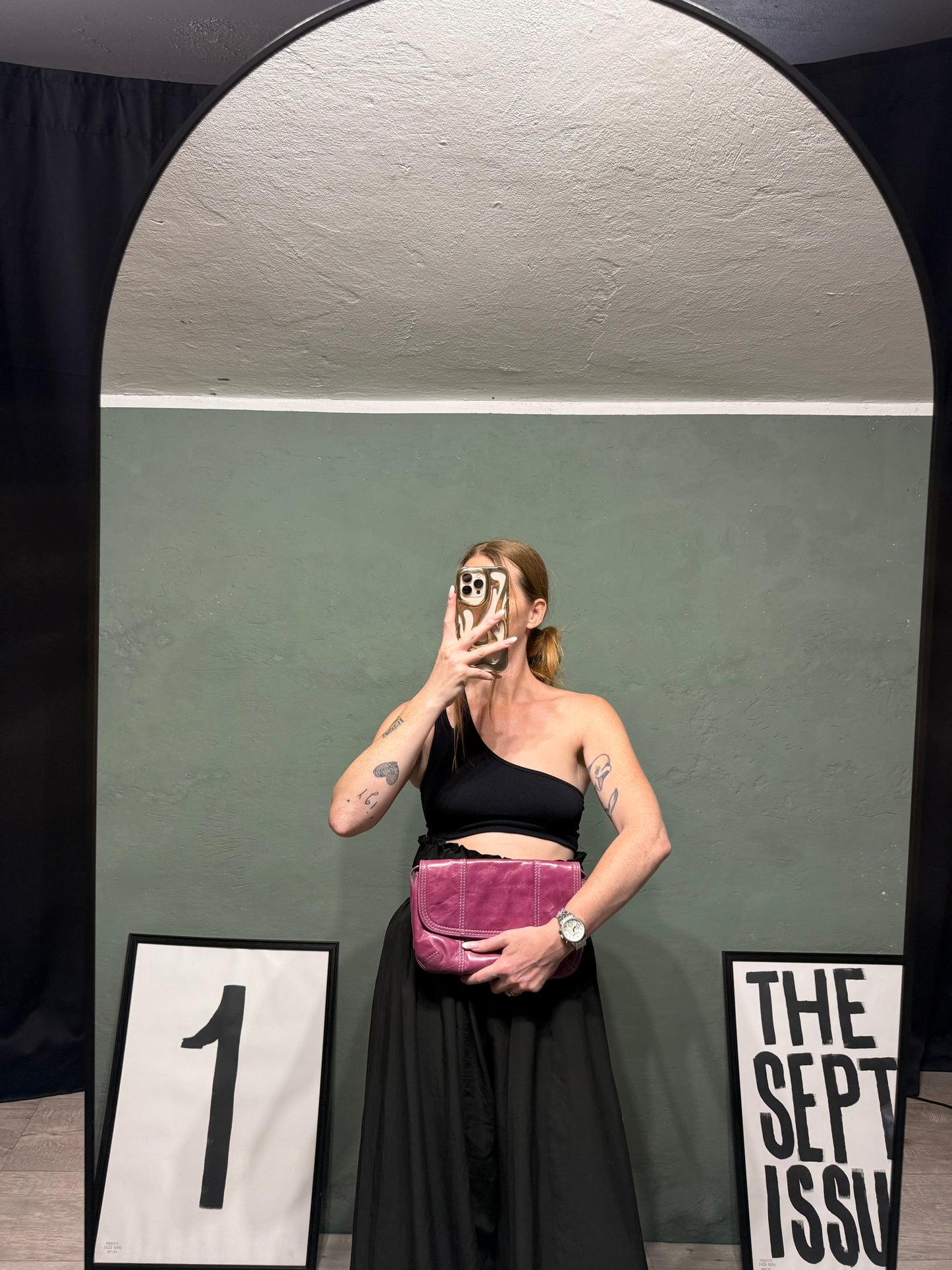 Pochette con tracolla in pelle MaxMara