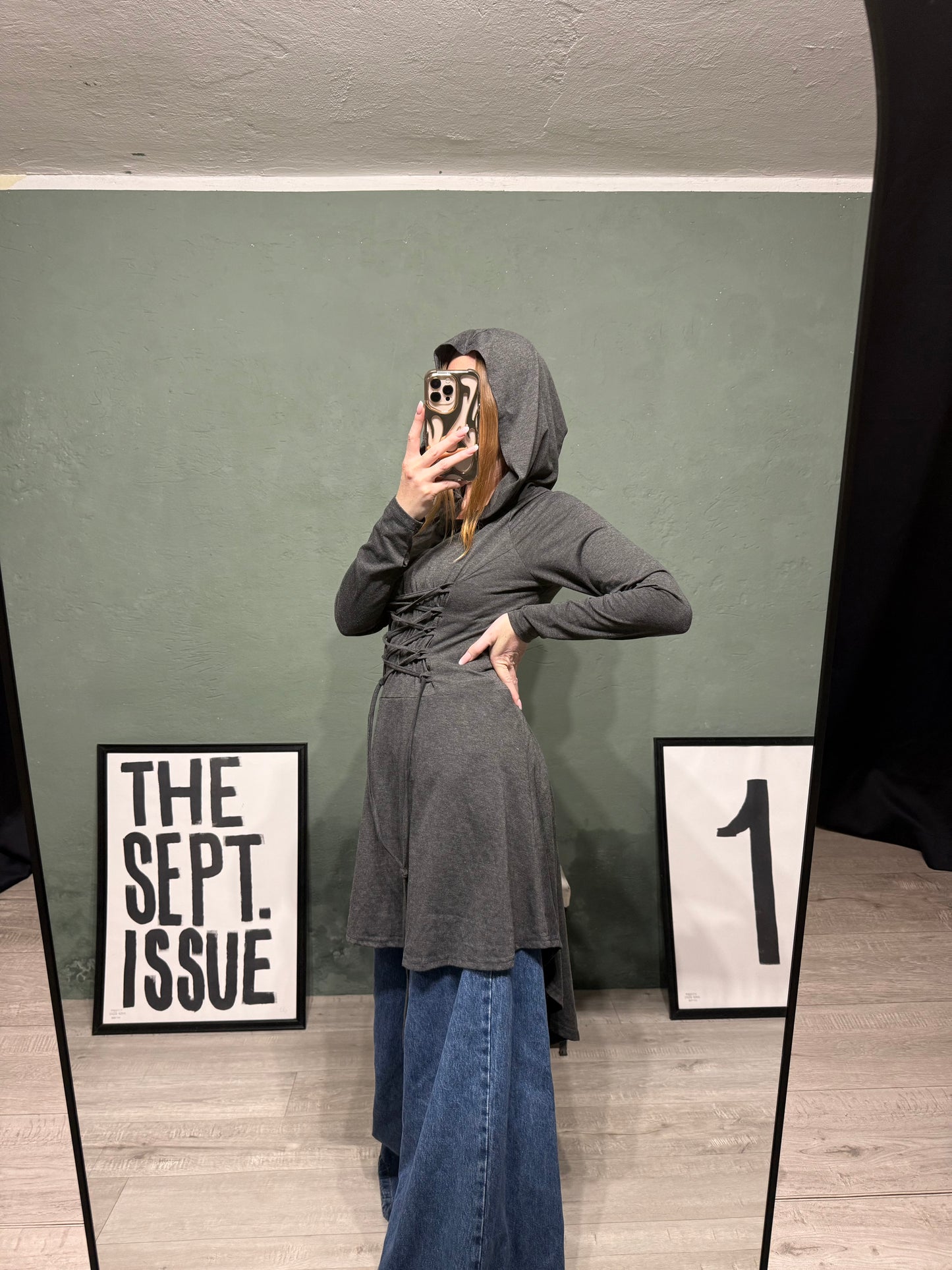Maxi maglia - Abito cappuccio