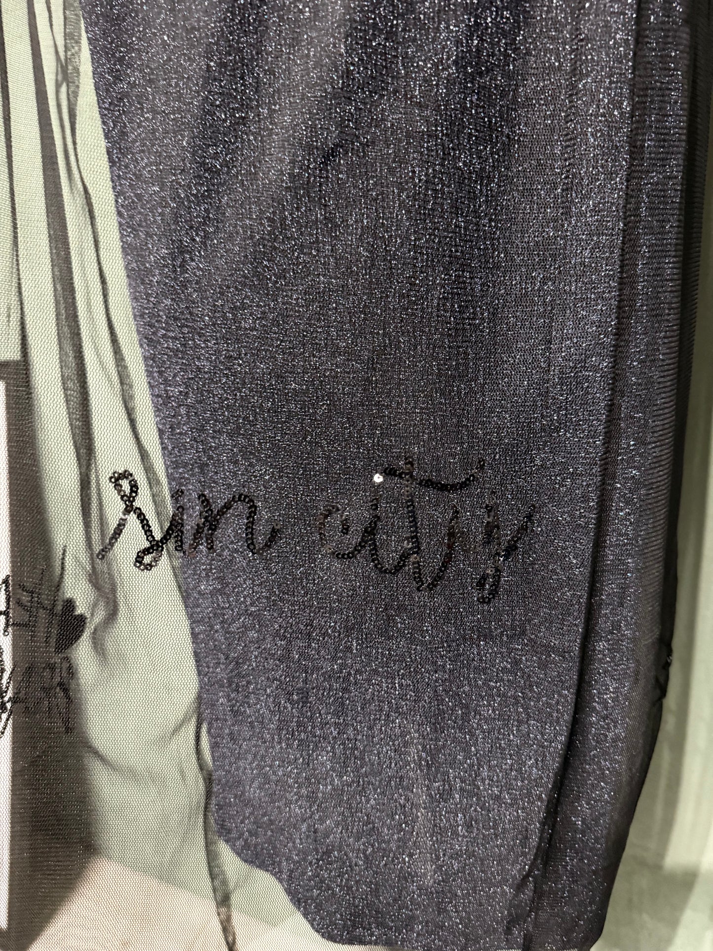 Abito lungo !M?PERFECT lurex e scritte