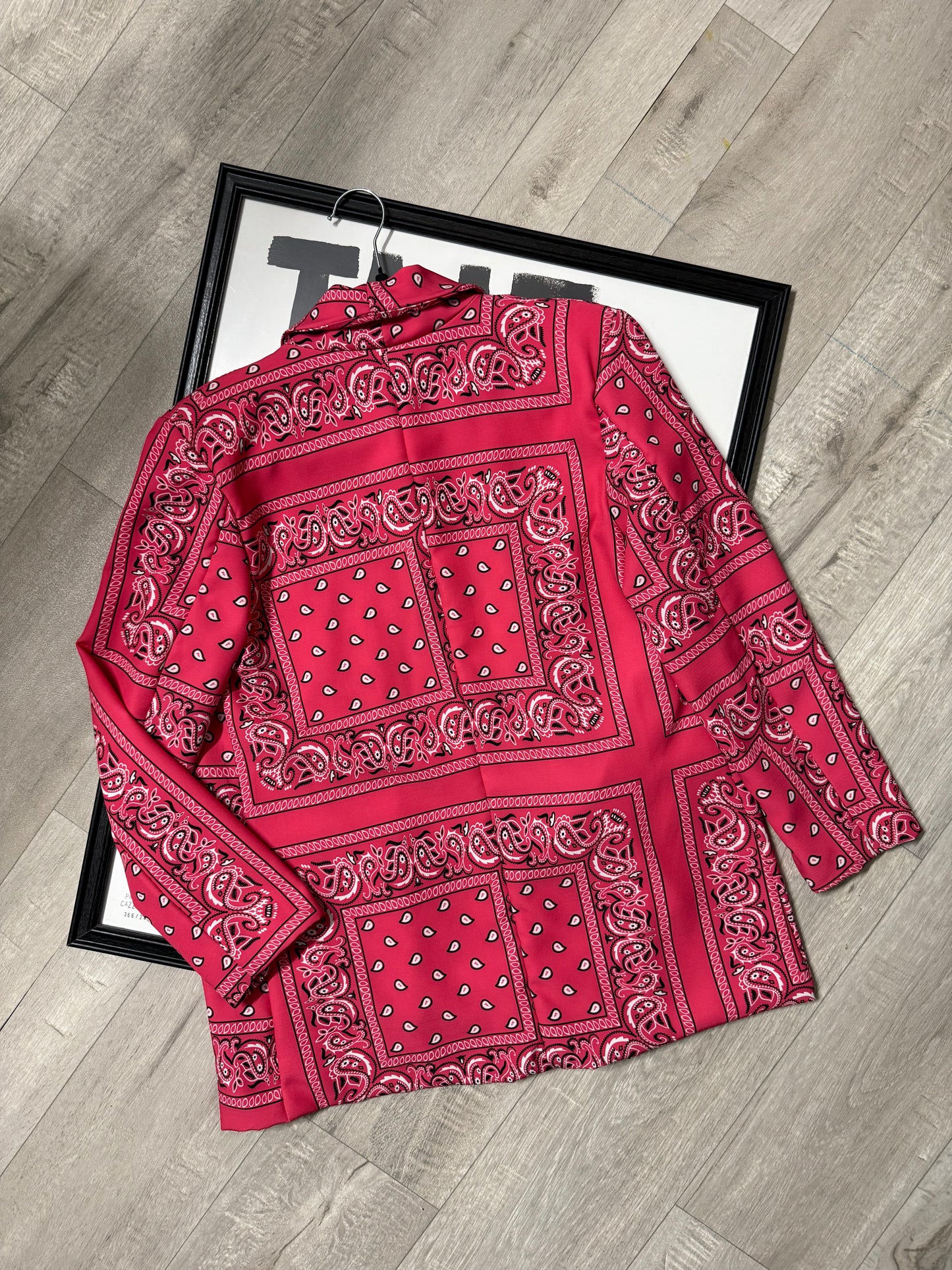 Blazer fantasia paisley fucsia