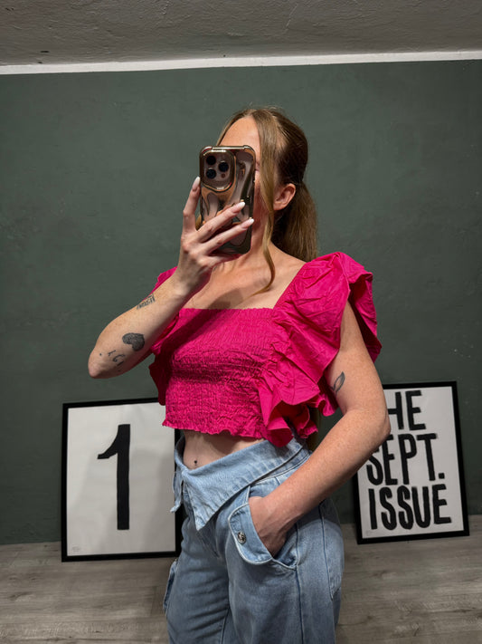 Top volant ciclamino tg.M