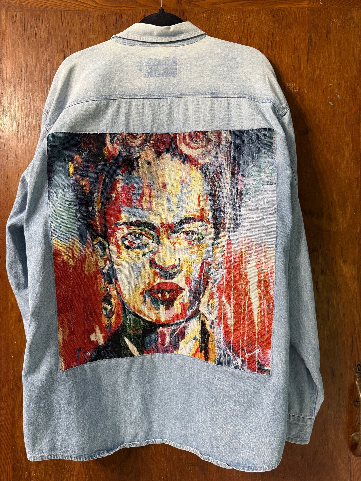 Maxi camicia denim handmade ‘Frida’ tg.L