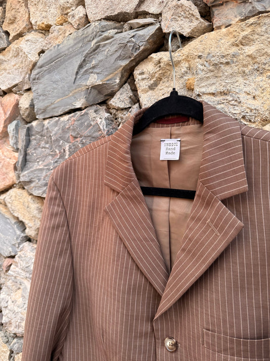 Blazer gessato ‘Sardines’ handmade