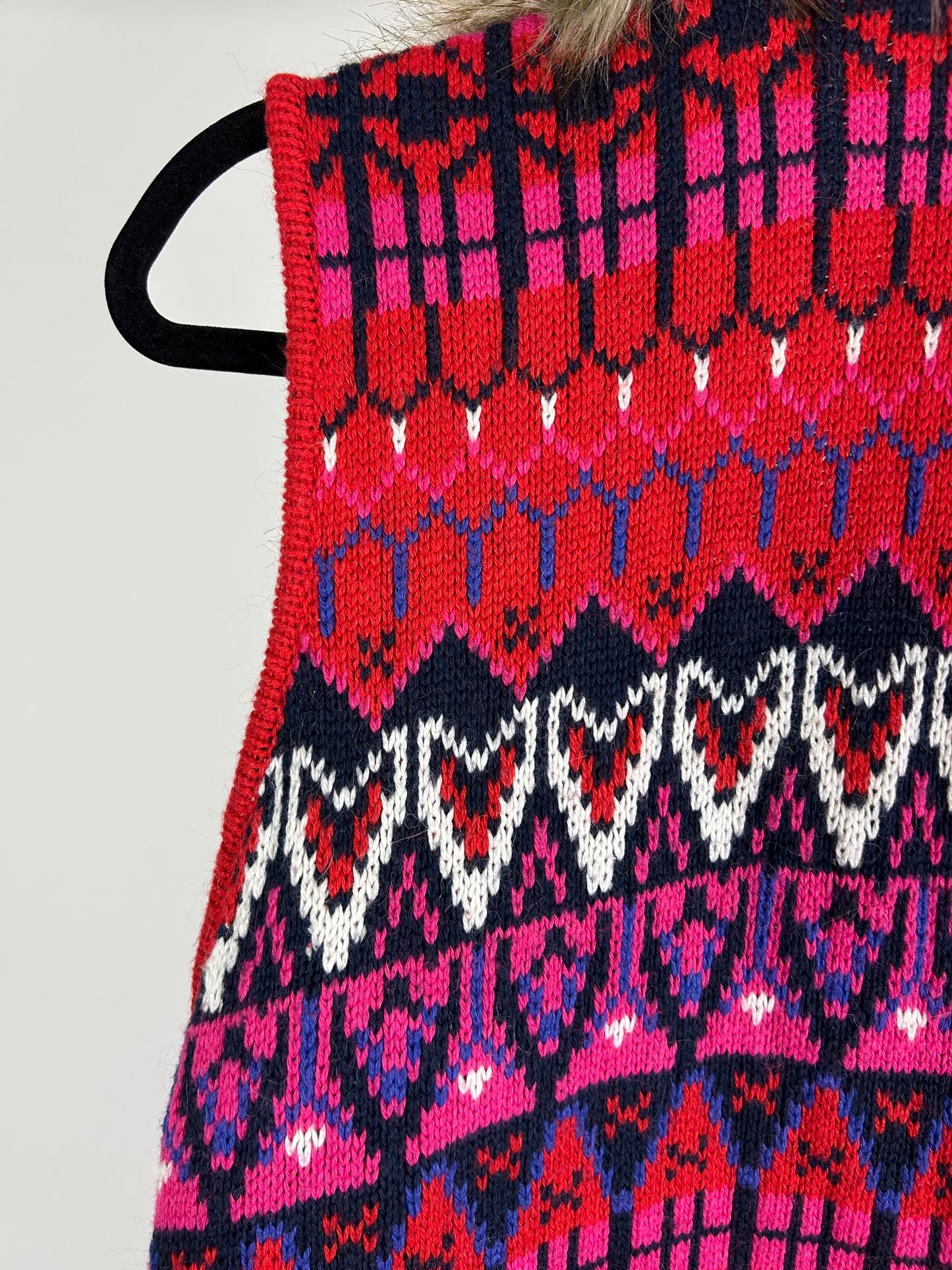Gilet fantasia collo ecopelliccia tg.M