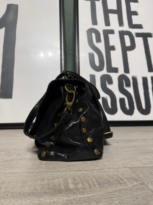 Postina in pelle con tracolla