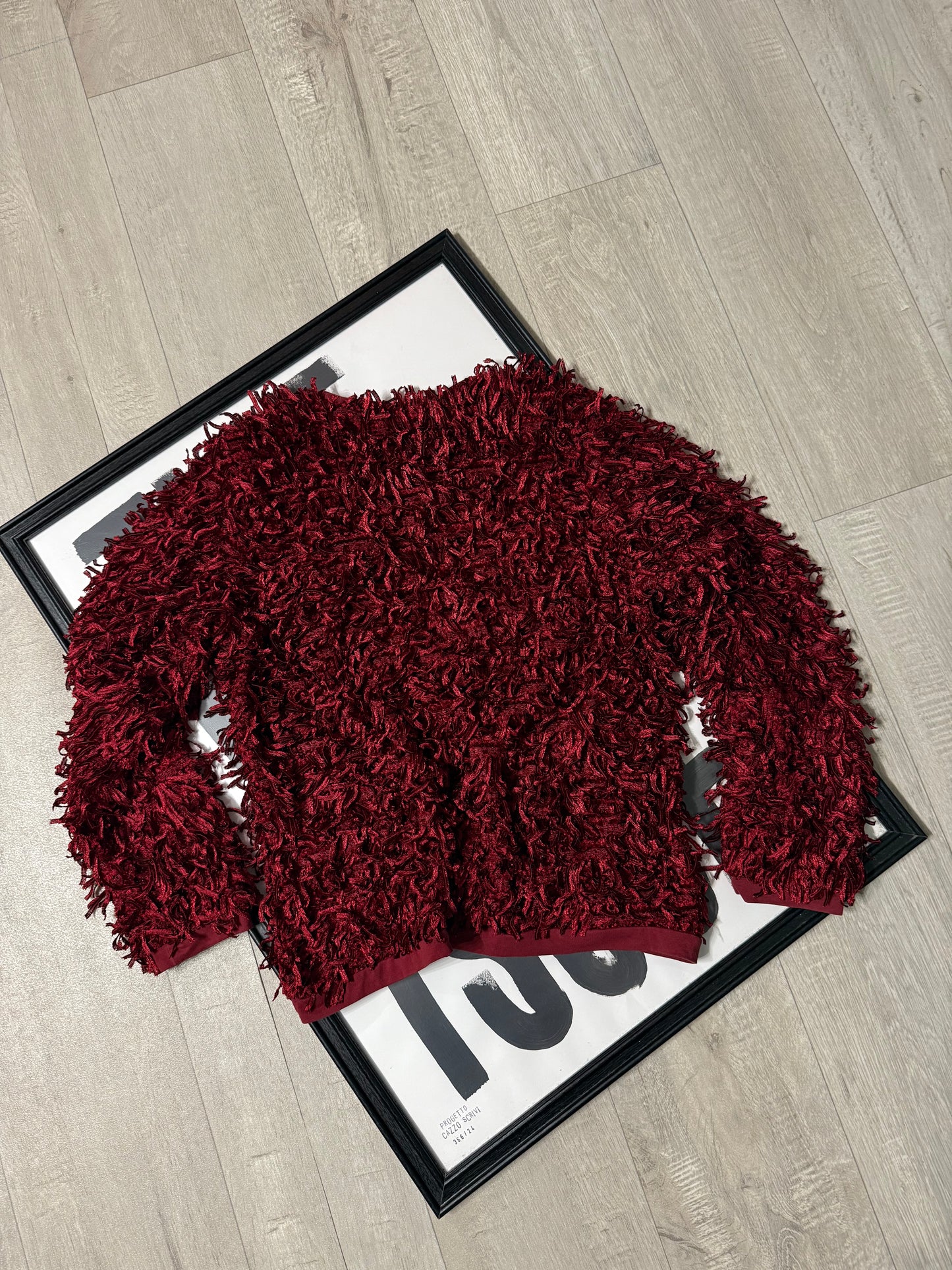 Maglia frange amaranto