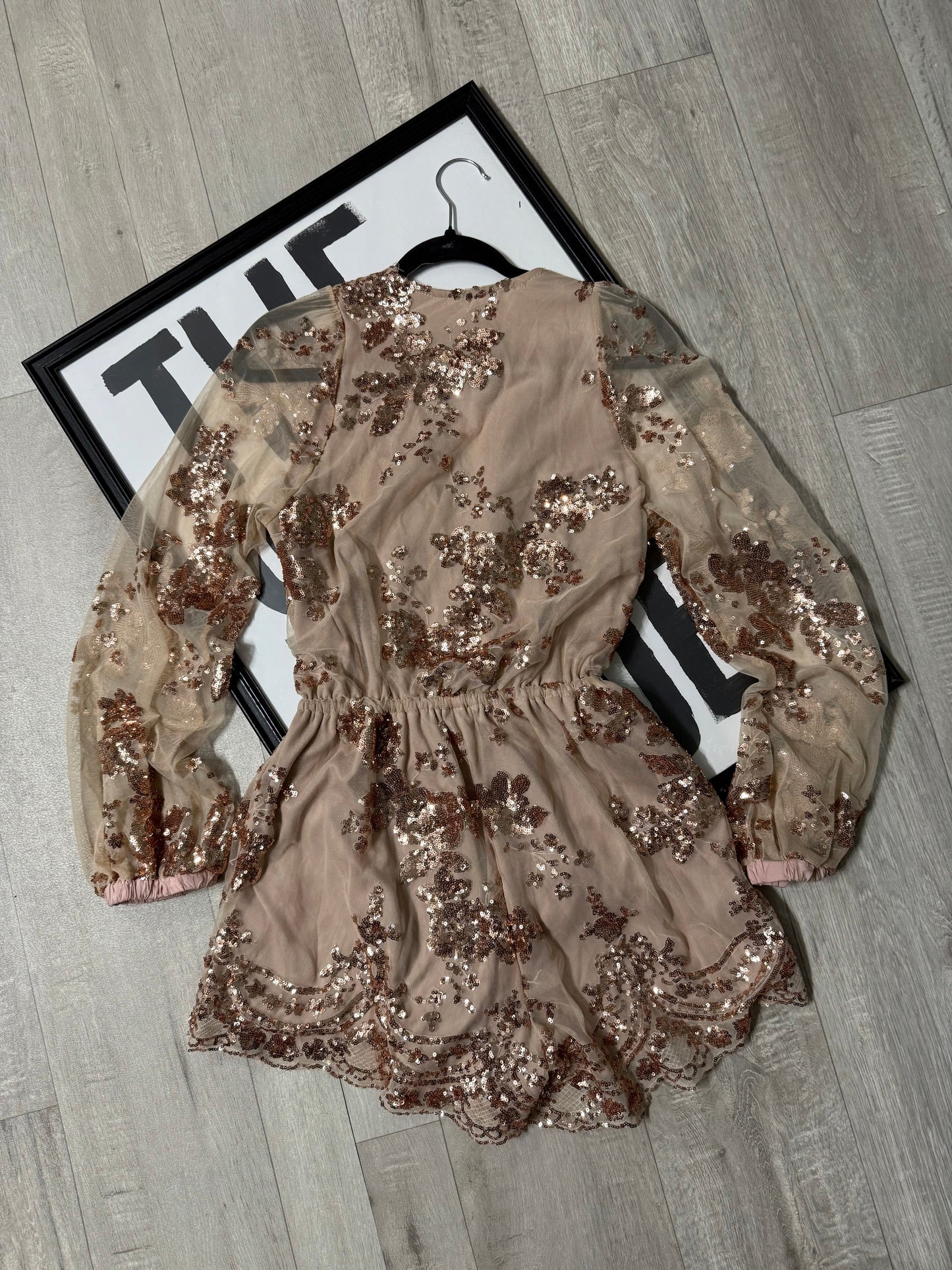 Tutina shine paillettes bronzo