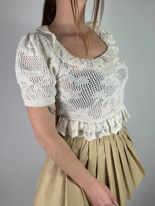 T-shirt uncinetto Zara tg.S