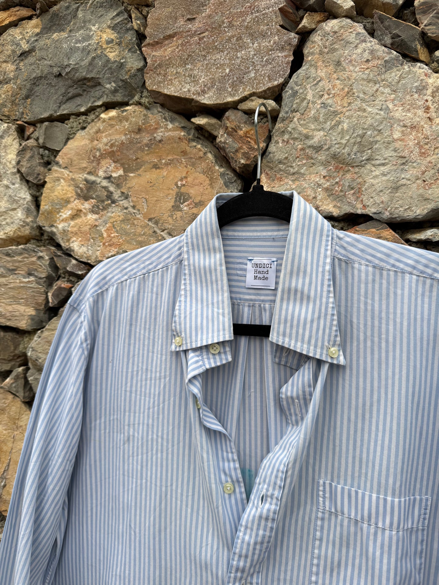 Camicia righe ‘Pane Amore Xanax’