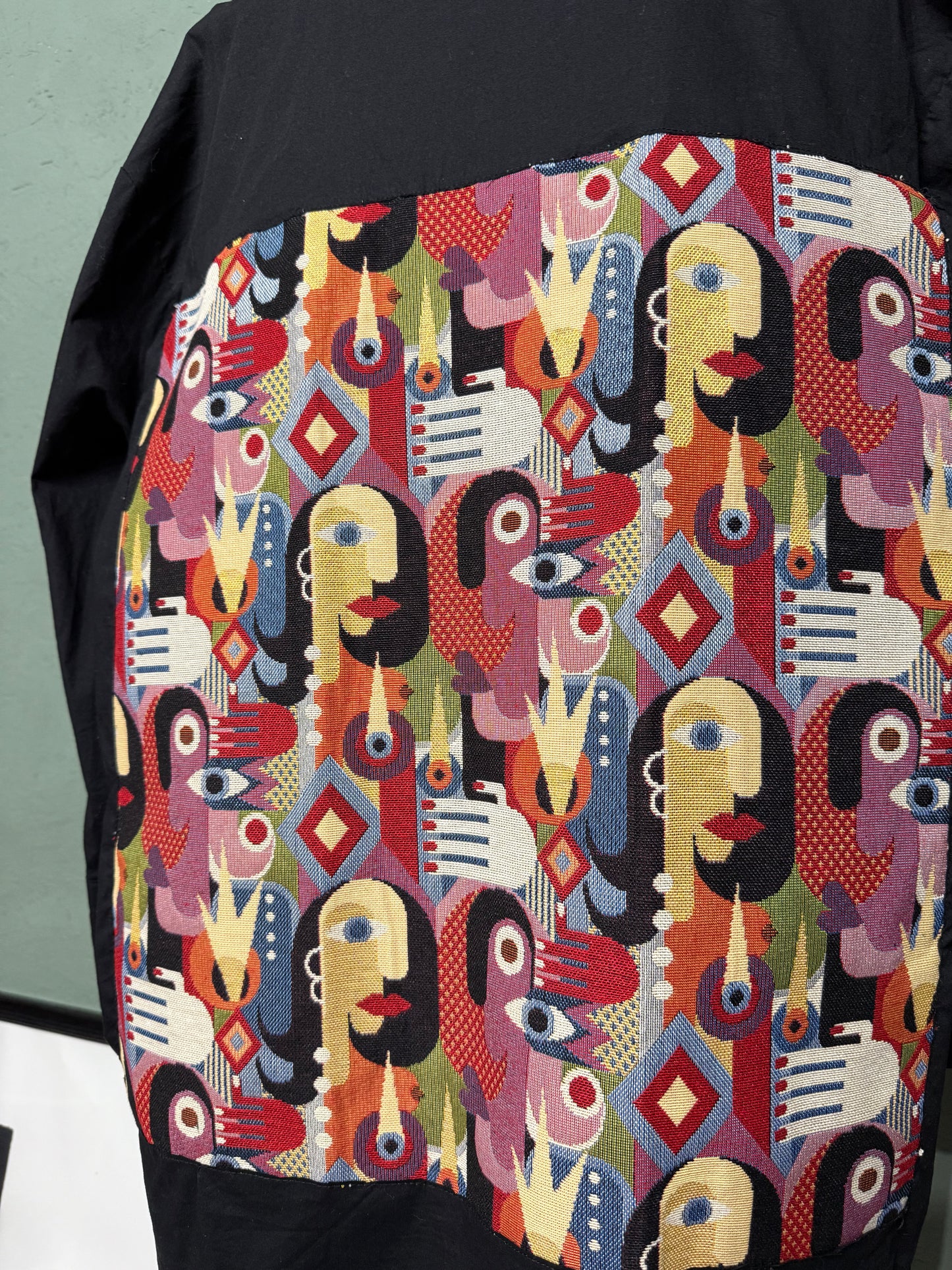 Maxi camicia ‘Abstract Face’ tg.L