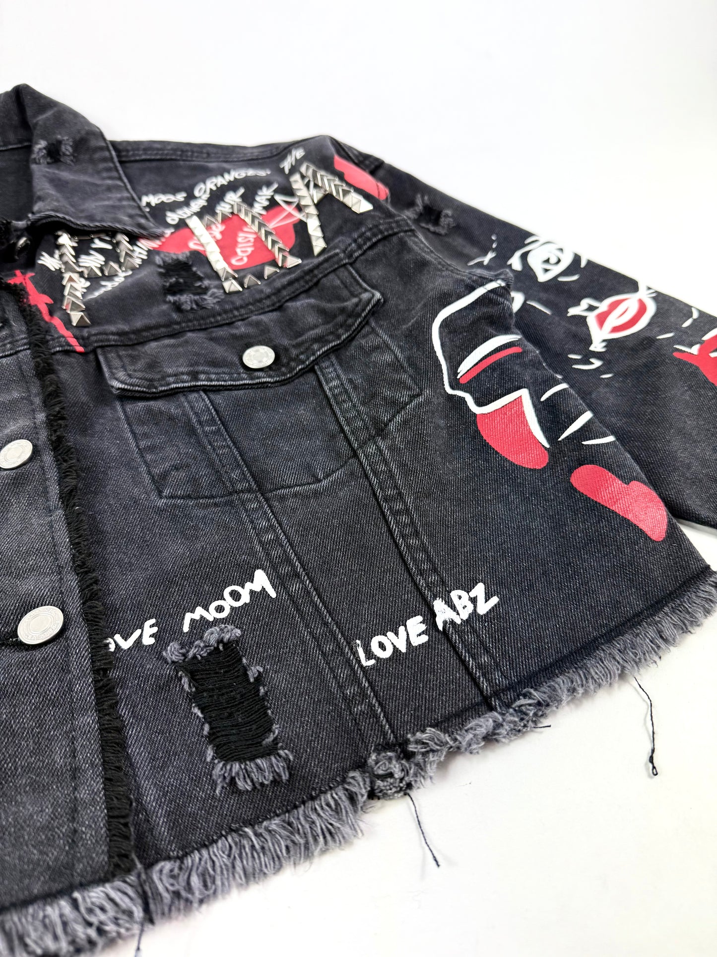 Giacca denim scritte tg.M