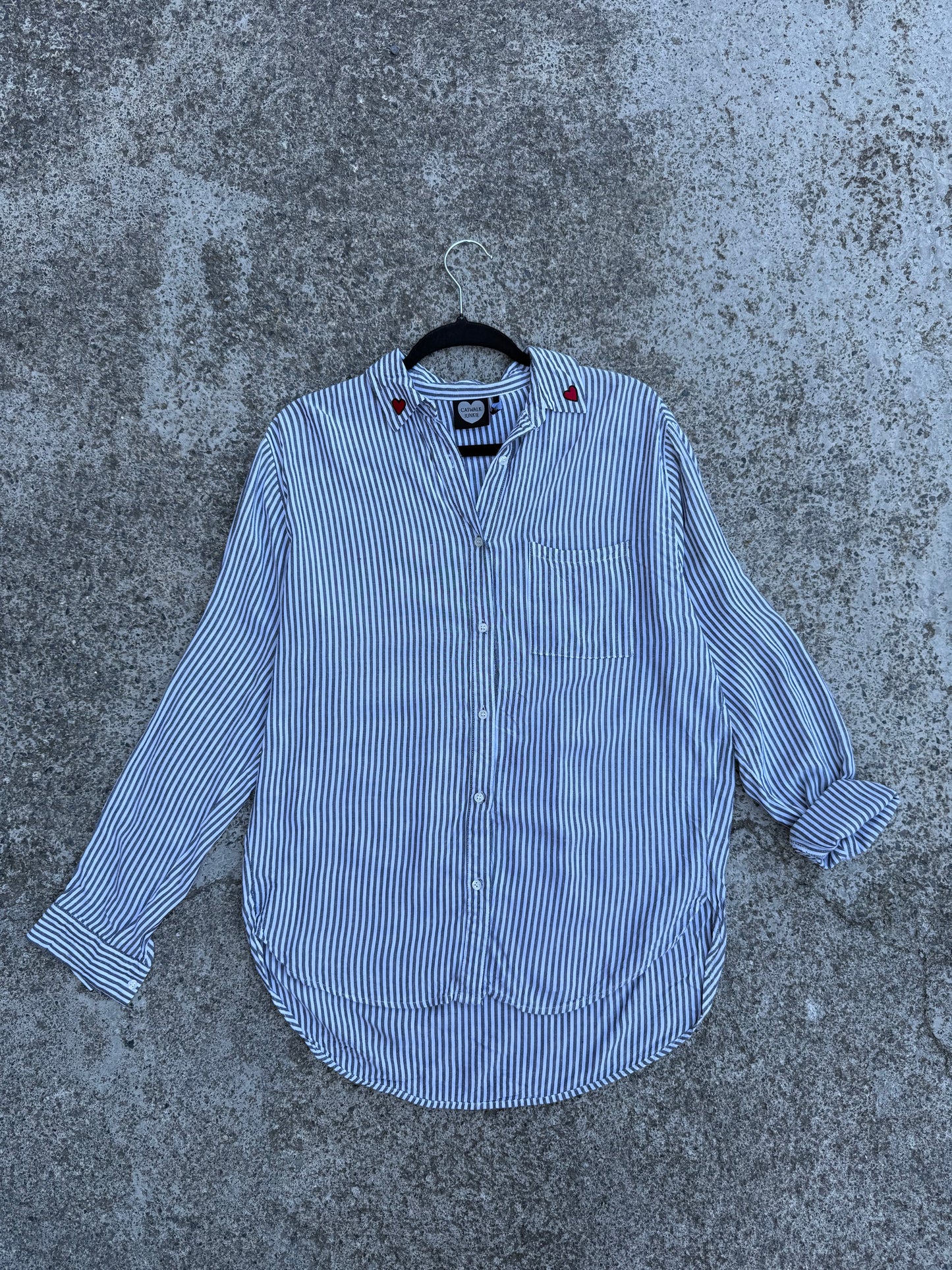 Camicia righe “Let Love Rule’ tg.M