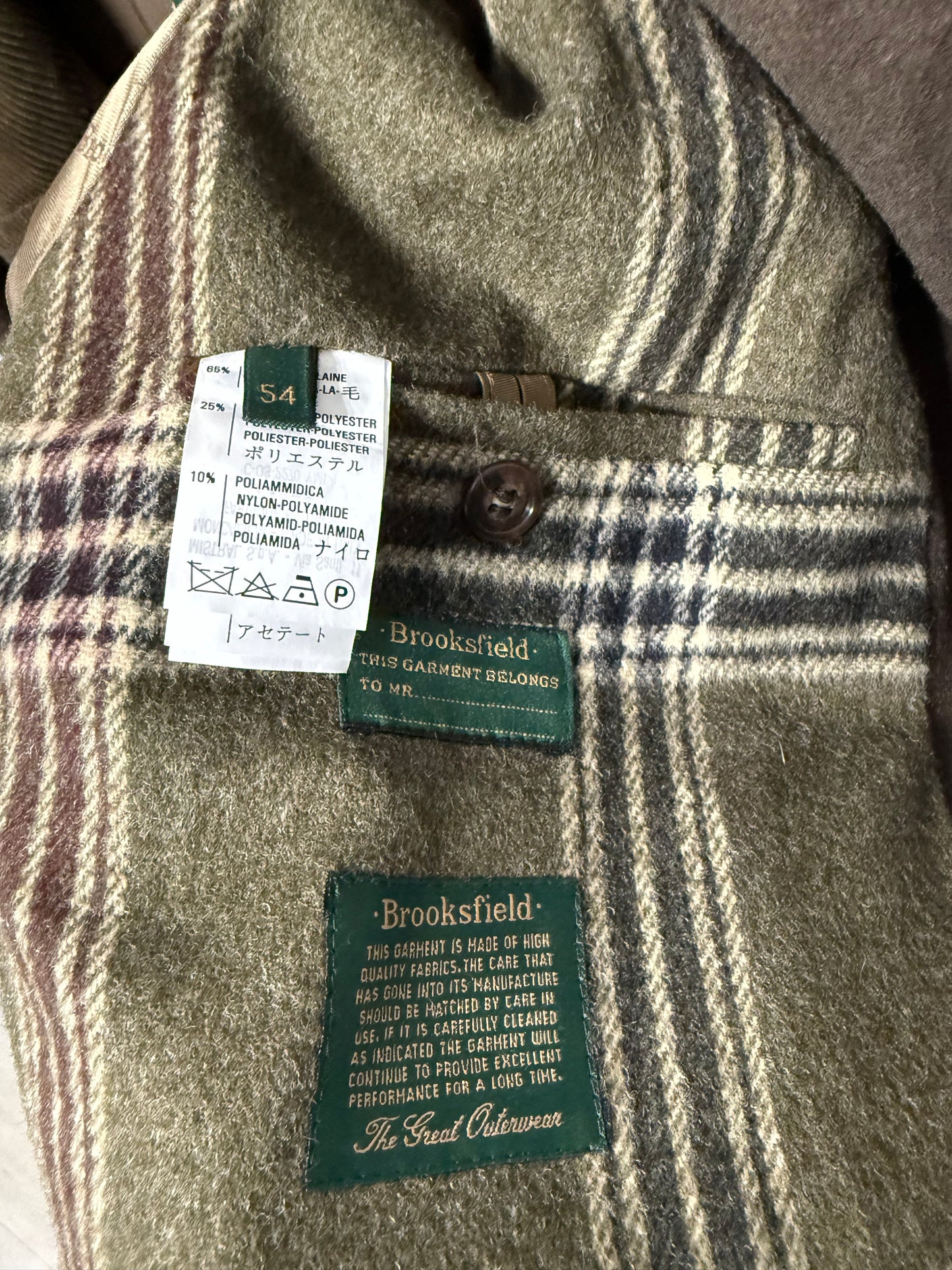 Cappotto monopetto Brooksfield cachi