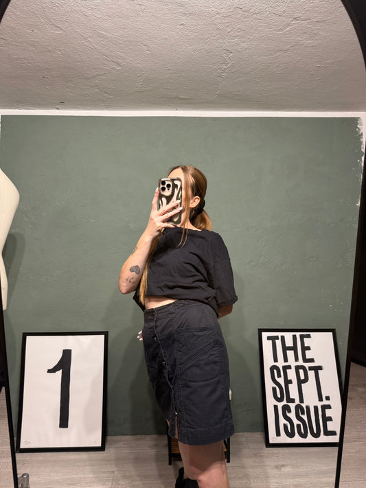 Minigonna denim nero