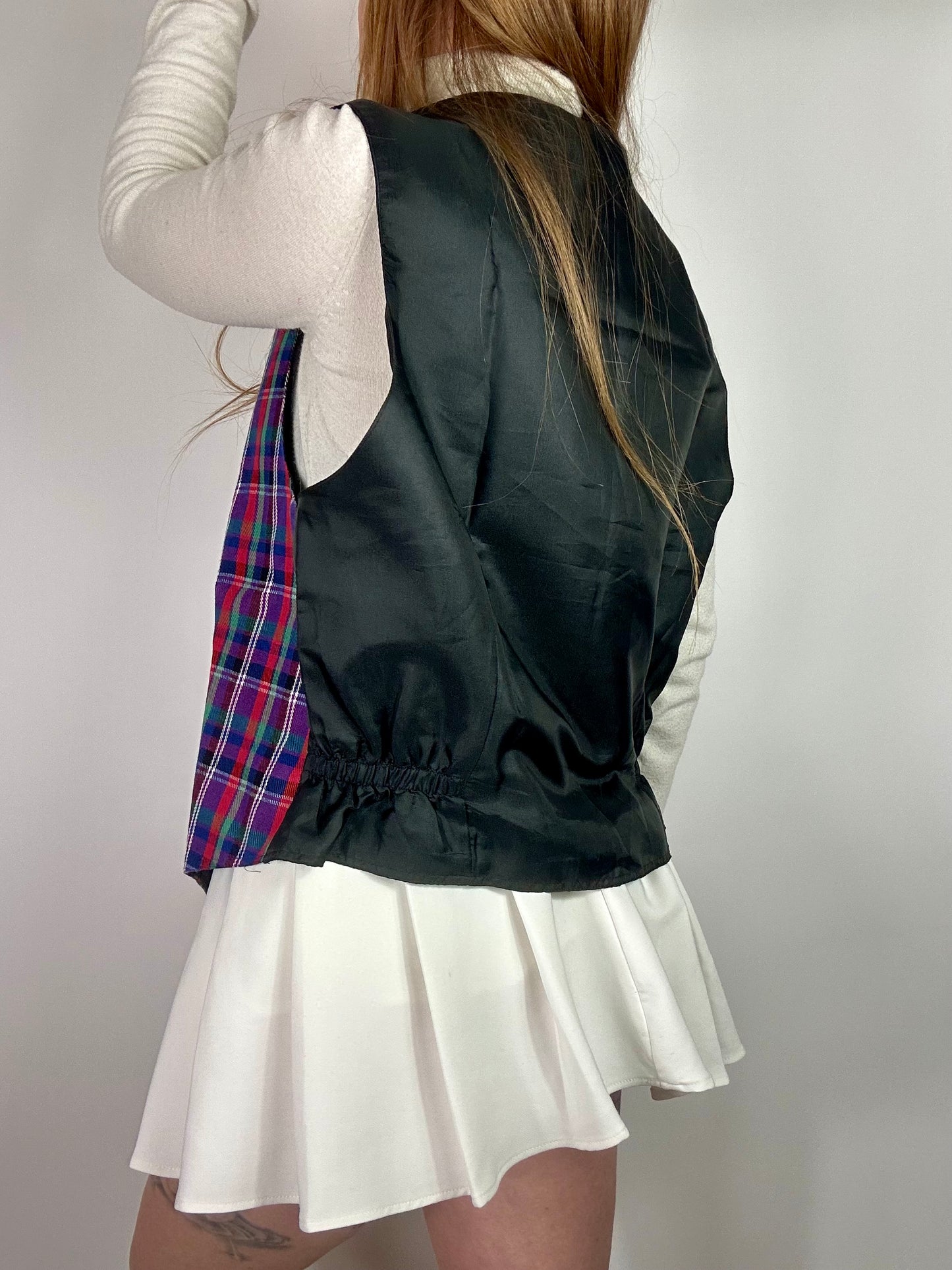 Panciotto vintage tartan tg.XL