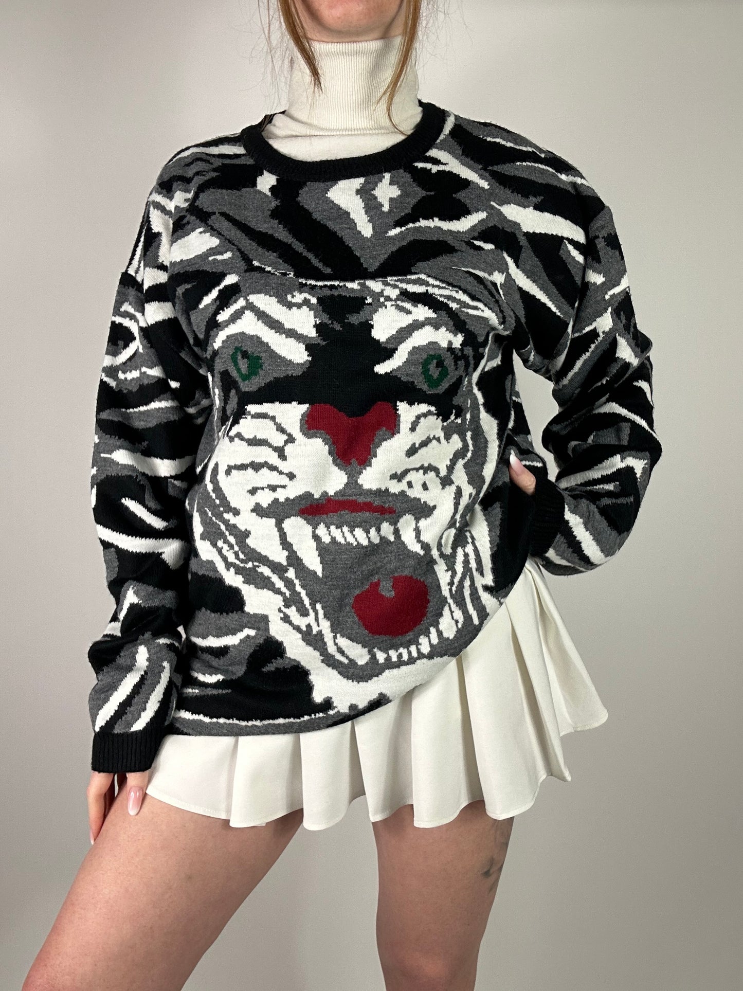 Maglione animalier Tiger tg.L