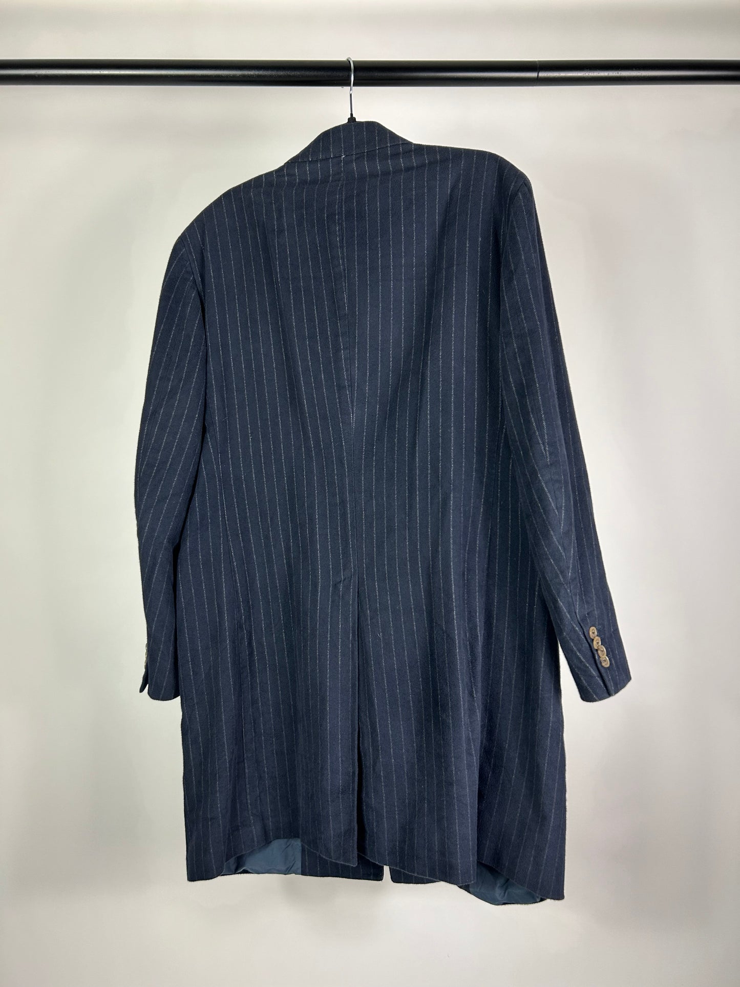 Cappotto monopetto gessato