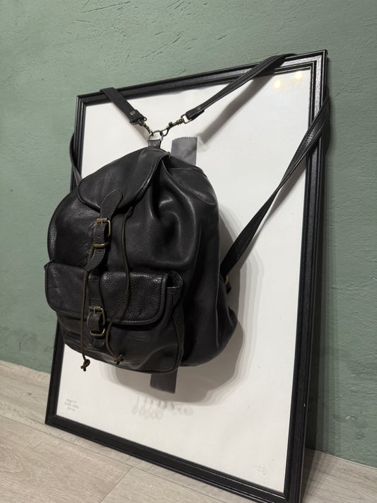 Zaino in pelle vintage nero